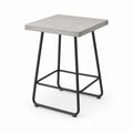 Stół barowy betonowy blat metalowe nogi 60x60x90 cm szary