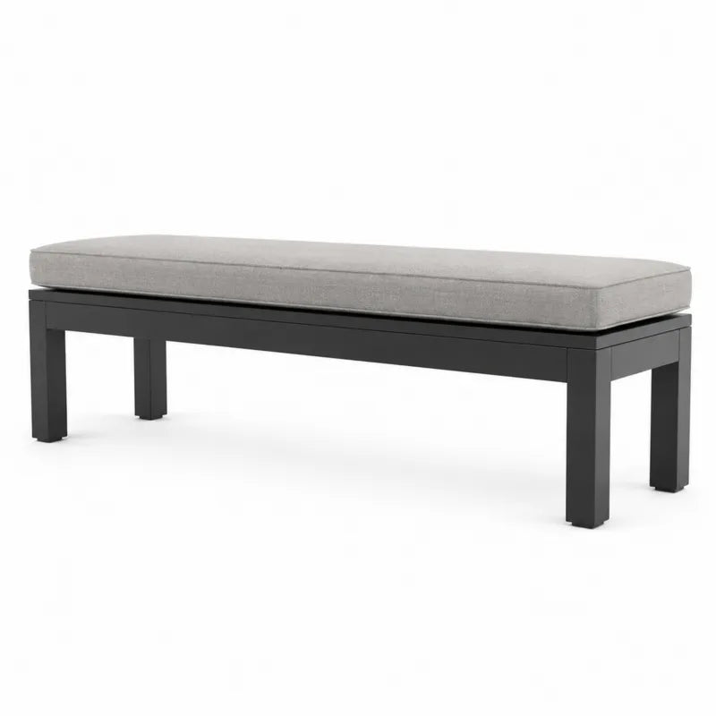 Ławka aluminiowa z siedziskiem z tkaniny 145x40x43 cm