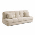 Sofa modułowa z tkaniny sztruksowej 3-osobowa beżowa 200 cm
