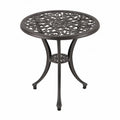 Stół ogrodowy z aluminium o średnicy 60 cm, czarny