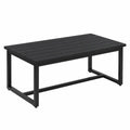 Stół ogrodowy aluminiowy z czarnym blatem 75x150x40 cm