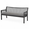 Metalowa ławka z szarą poduszką 150 cm