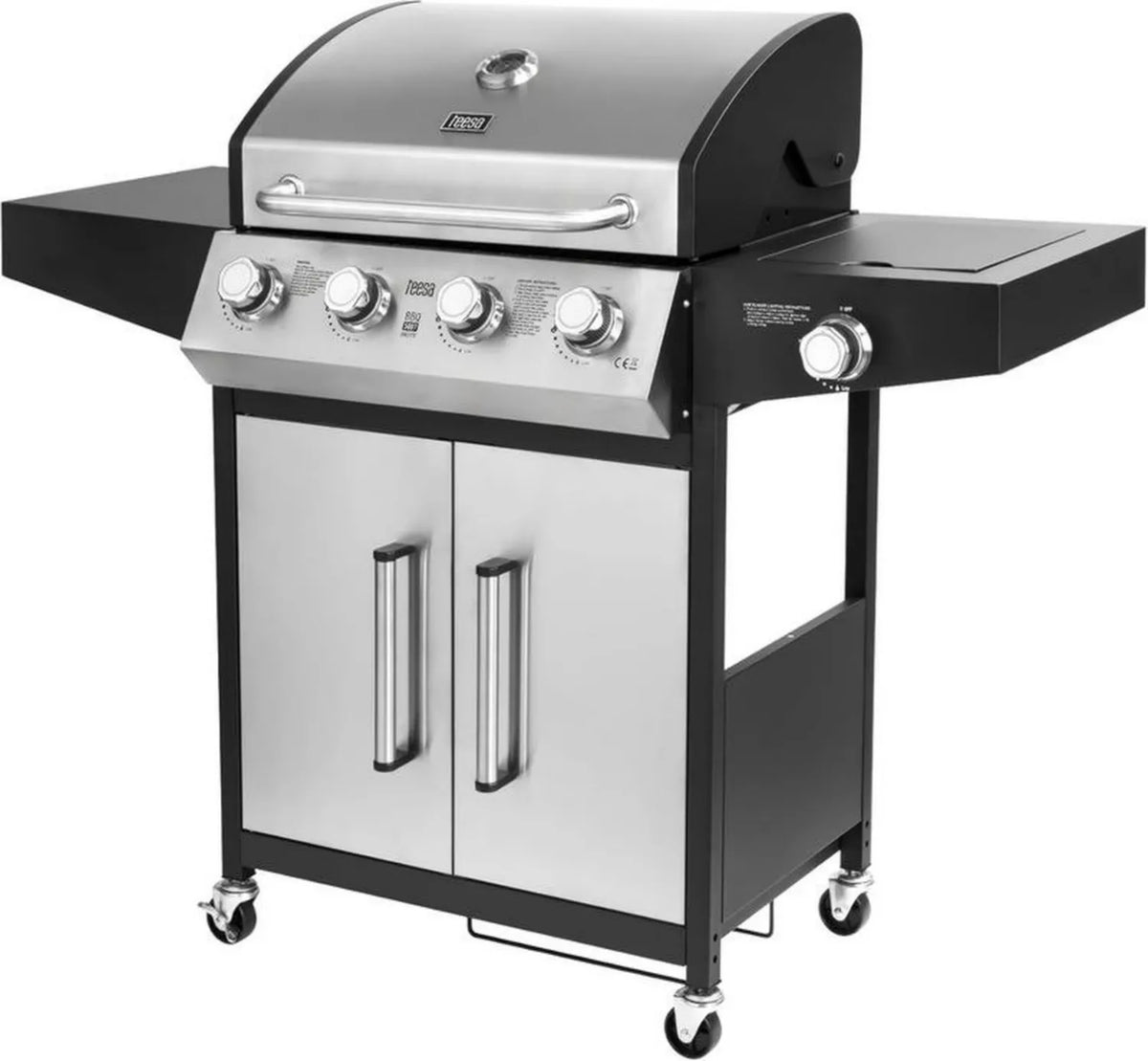 Grill gazowy ogrodowy Teesa Master 5007 z 5 palnikami, termometrem i szafką na butlę