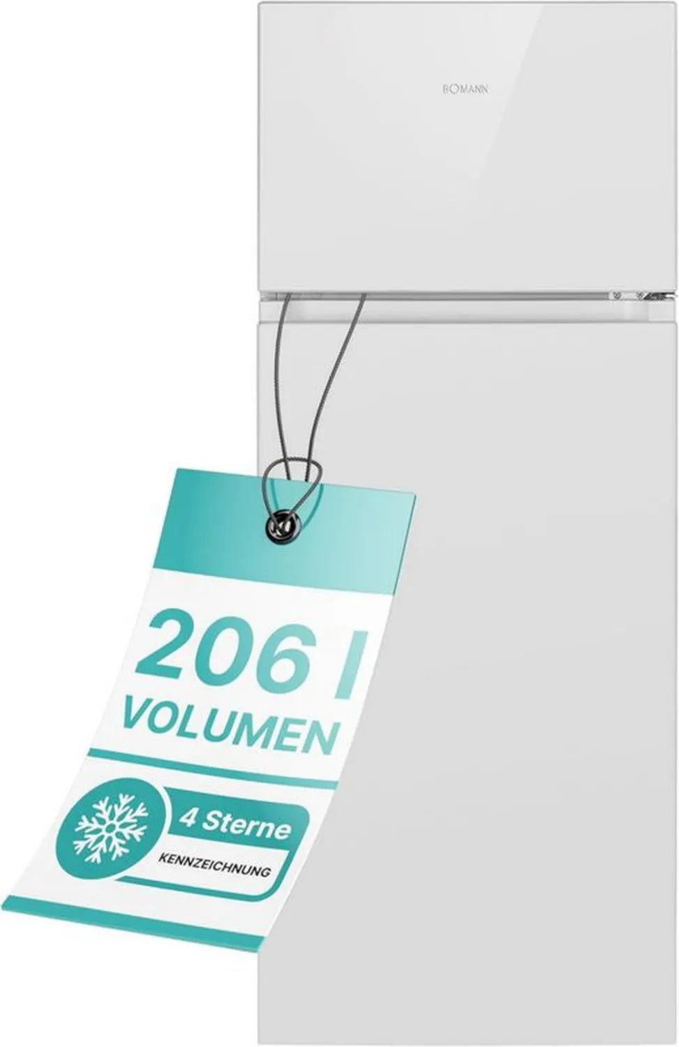 Chłodziarko-zamrażarka Bomann 206L, Drzwi dwustronne, Regulowana temperatura