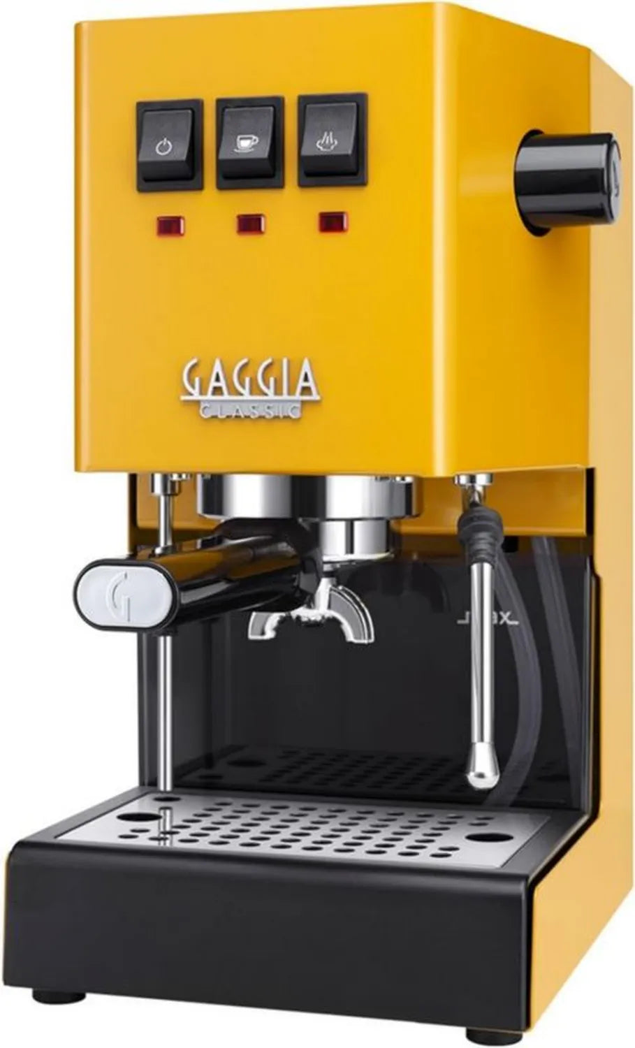 Gaggia Classic Evo Pro ręczny ekspres do espresso z mosiężnym bojlerem i zaworem solenoidowym, żółty