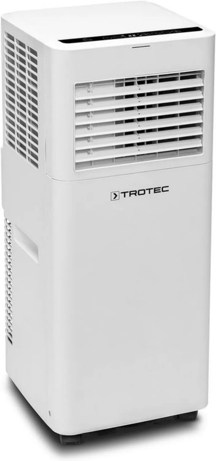 Mobilny Klimatyzator TROTEC PAC 2015 E 2,1 kW dla Pomieszczeń do 65 m³, Funkcje 3-w-1: Chłodzenie, Wentylacja, Osuszanie, Pilot i Timer w Zestawie