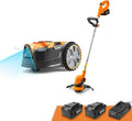 LawnMaster OcuMow™ robot koszący z bezprzewodowym trymerem 24V, optyczna nawigacja, unikanie przeszkód, precyzyjne cięcie