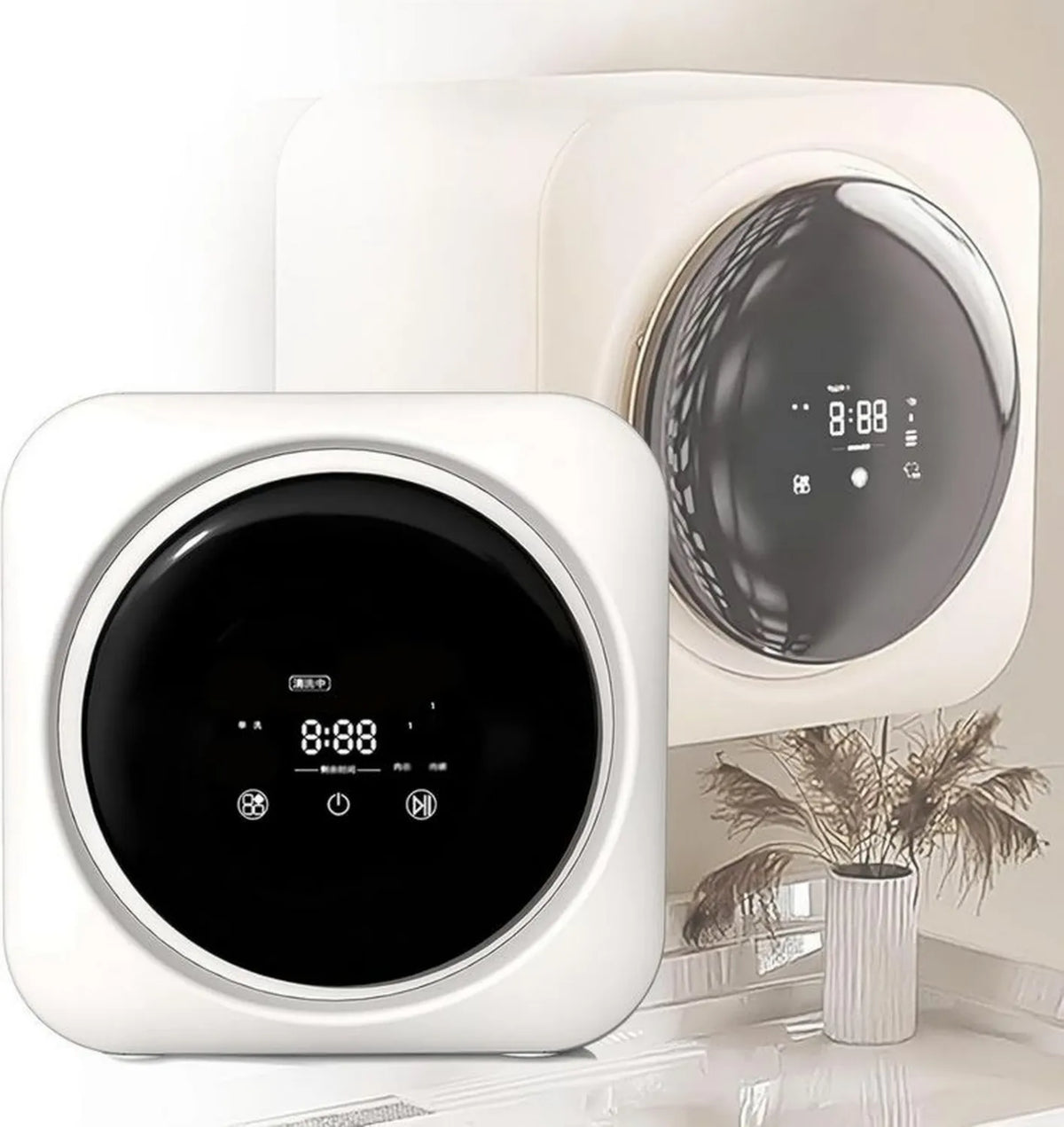 Kompaktowa Pralka i Suszarka 2 w 1 z LCD, dla Drobnych Rzeczy