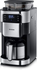 SEVERIN KA 4814 ekspres do kawy z młynkiem, dzbanek termiczny, regulowane mielenie, 1000 W, 8 filiżanek