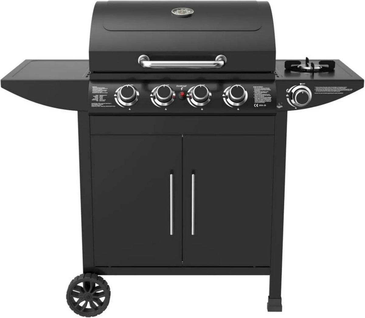 Grill gazowy El Fuego San Francisco 4+1 | Żeliwny ruszt | Termometr | Wąż i reduktor w zestawie