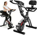 Wielofunkcyjny rower treningowy z wyświetlaczem LCD i taśmami elastycznymi, maksymalne obciążenie 136 kg