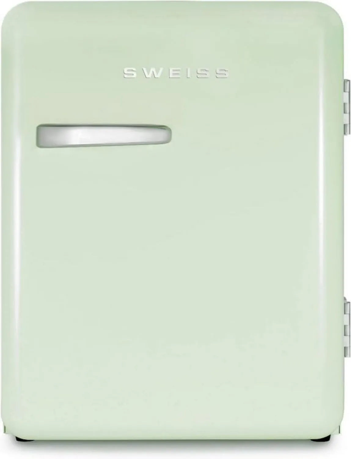 SWEISS Retro minibar, biały, 31L, kompaktowy do żywności, napojów i kosmetyków, regulacja temperatury 6°-15°C, cichy 24 dB, zielony