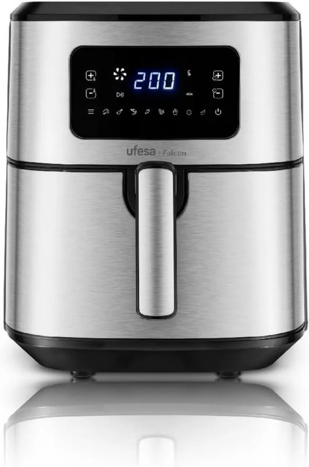 Bezolejowa frytkownica powietrzna Ufesa Falcon 6,5 L, stal nierdzewna, 1700 W, 8 programów, technologia Air Pulse