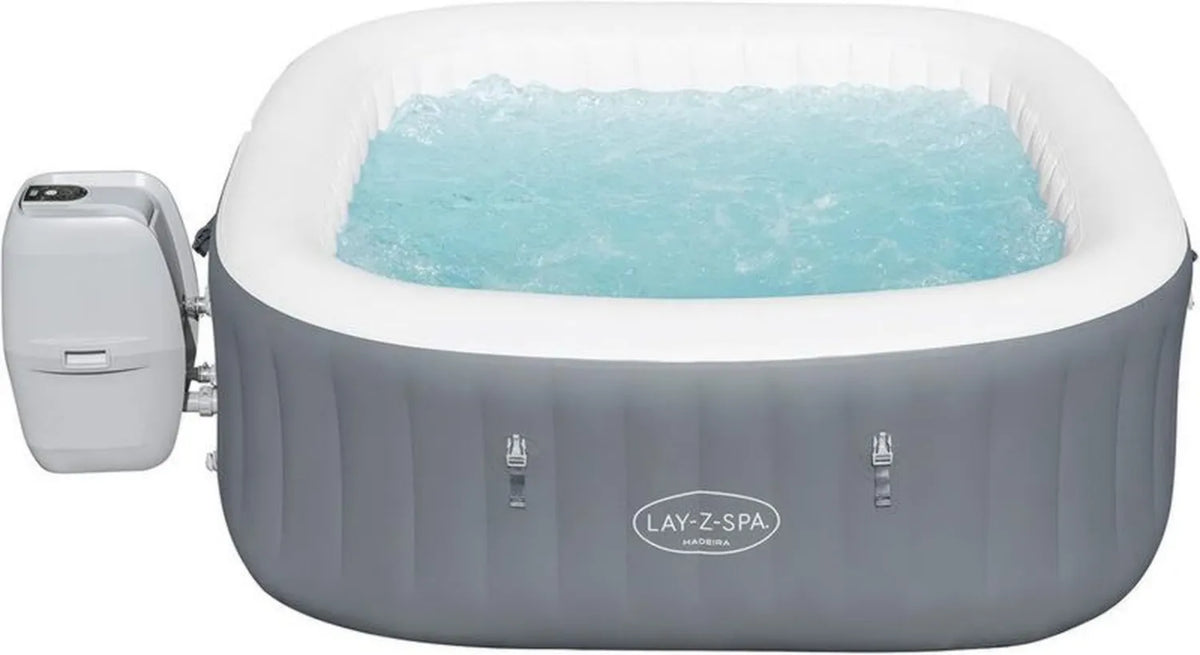 Przenośne Jacuzzi LAY-Z-SPA Madeira AirJet 180x180x66 cm, prostokątne, szare