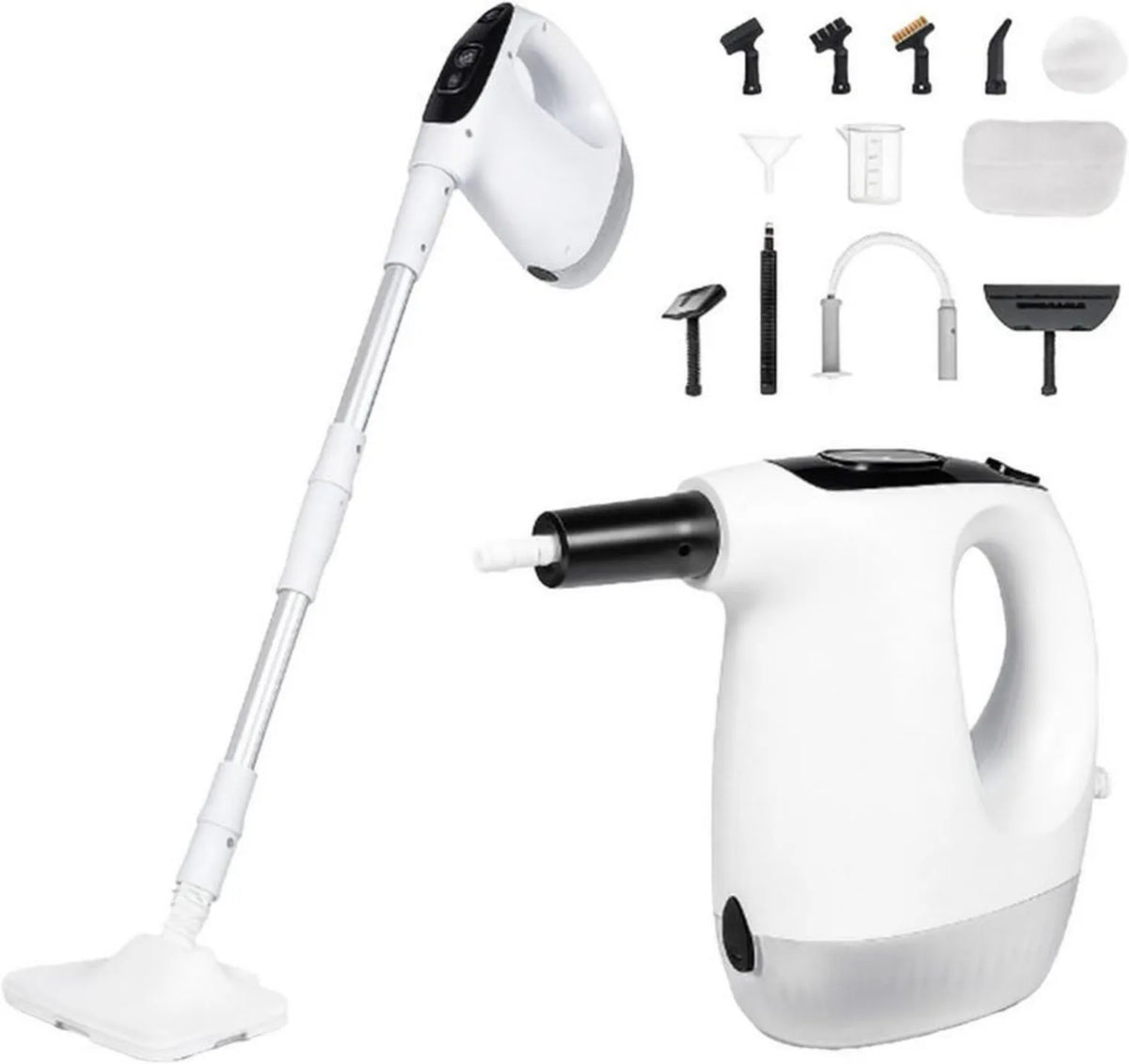 Przenośna myjka parowa 1200 W z akcesoriami, 500 ml, 3 poziomy pary