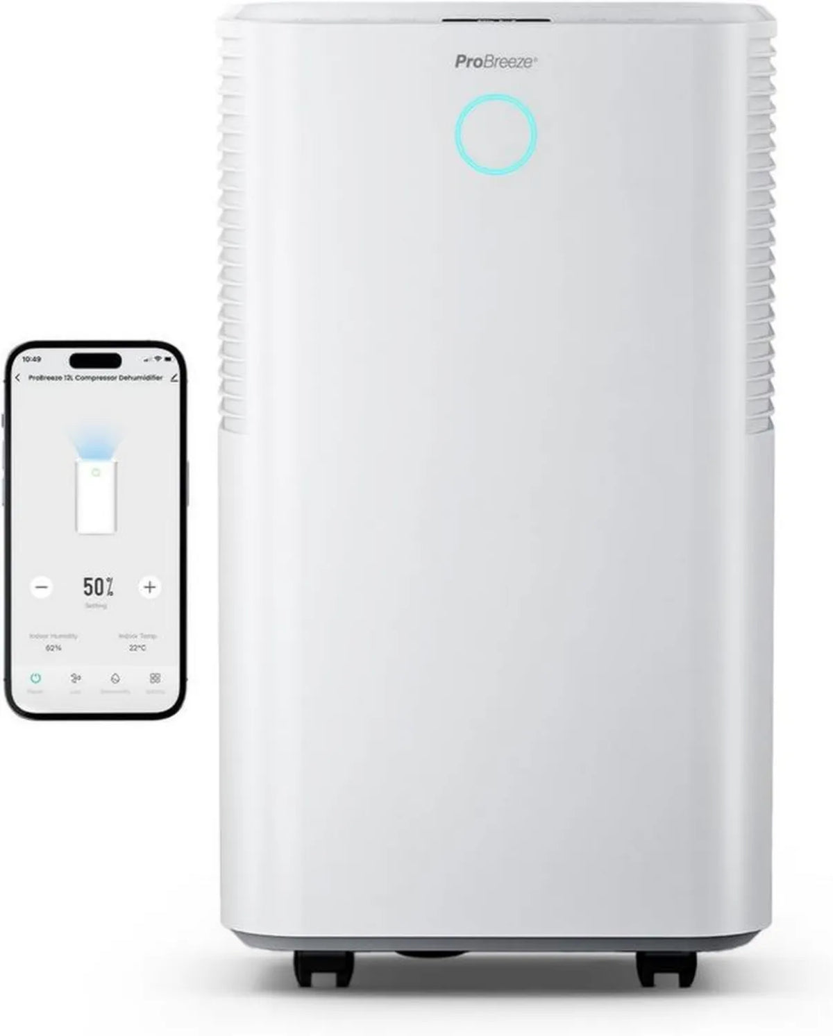 Pro Breeze osuszacz 12 L/dzień z czujnikiem wilgotności i aplikacją