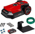 Robot koszący Einhell FREELEXO 500 z systemem Power X-Change, sterowanie przez aplikację, wodoodporność IPX5, aktualizacje OTA przez WiFi, zestaw do instalacji na powierzchni 500 m², akumulator 2,5 Ah