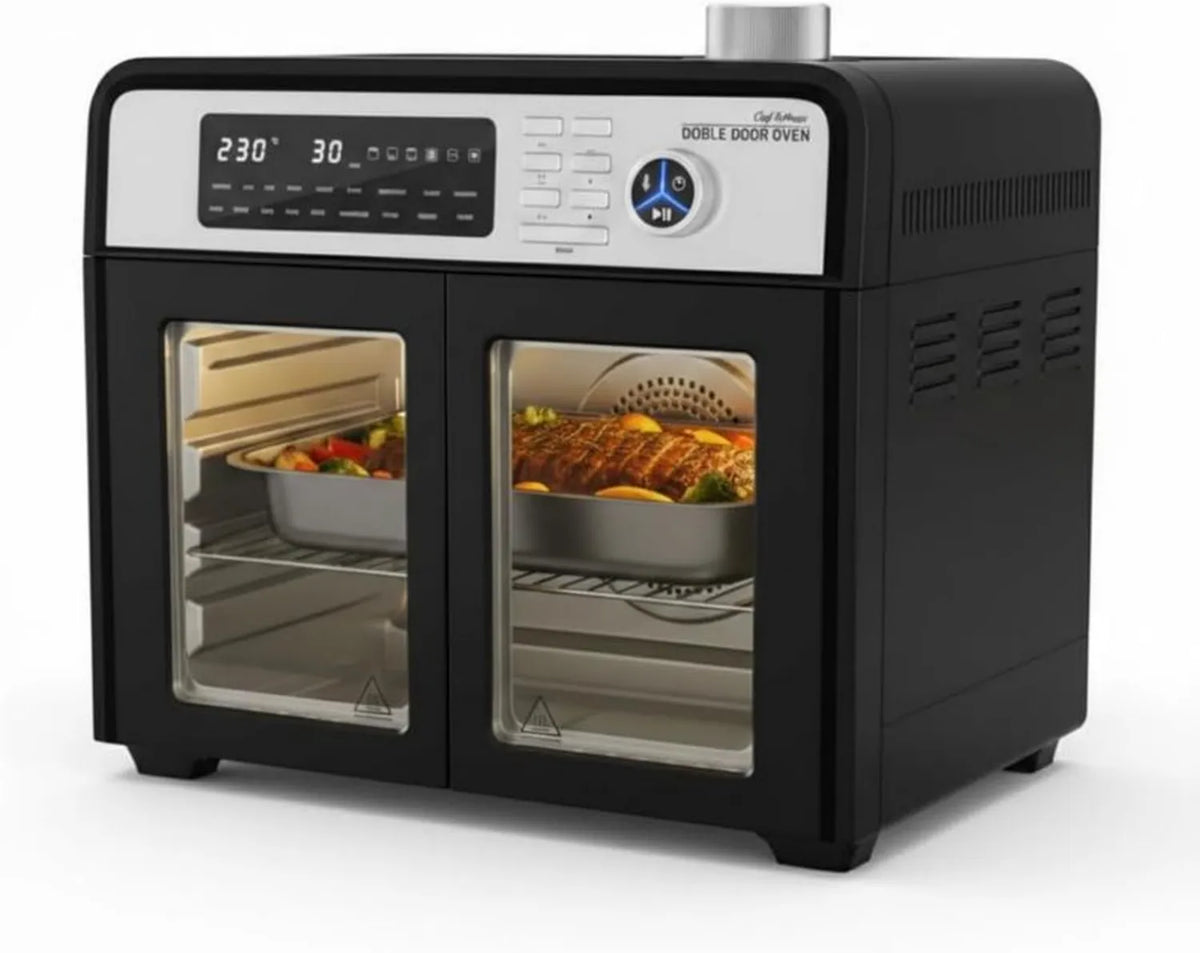 Elektryczny Piekarnik Konwekcyjny 28L z Podwójnymi Drzwiami, 18 Programów, 1700W