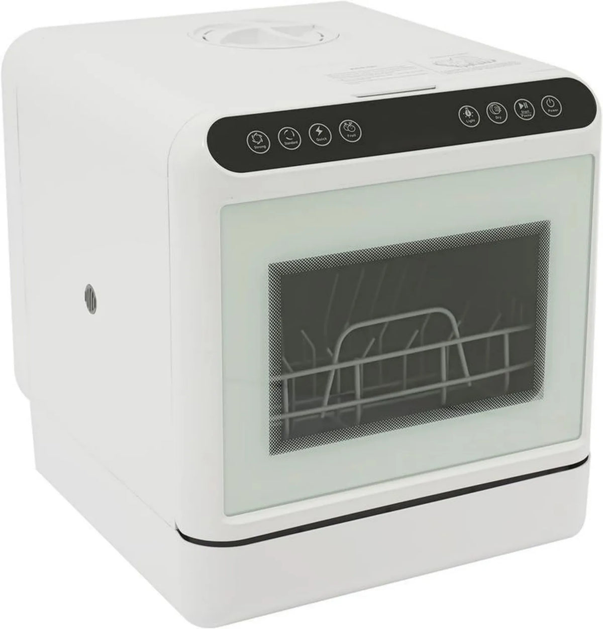 Przenośna mini zmywarka 1100 W, 4 programy, 6L zbiornik, cicha 52 dB, dotykowy panel LED