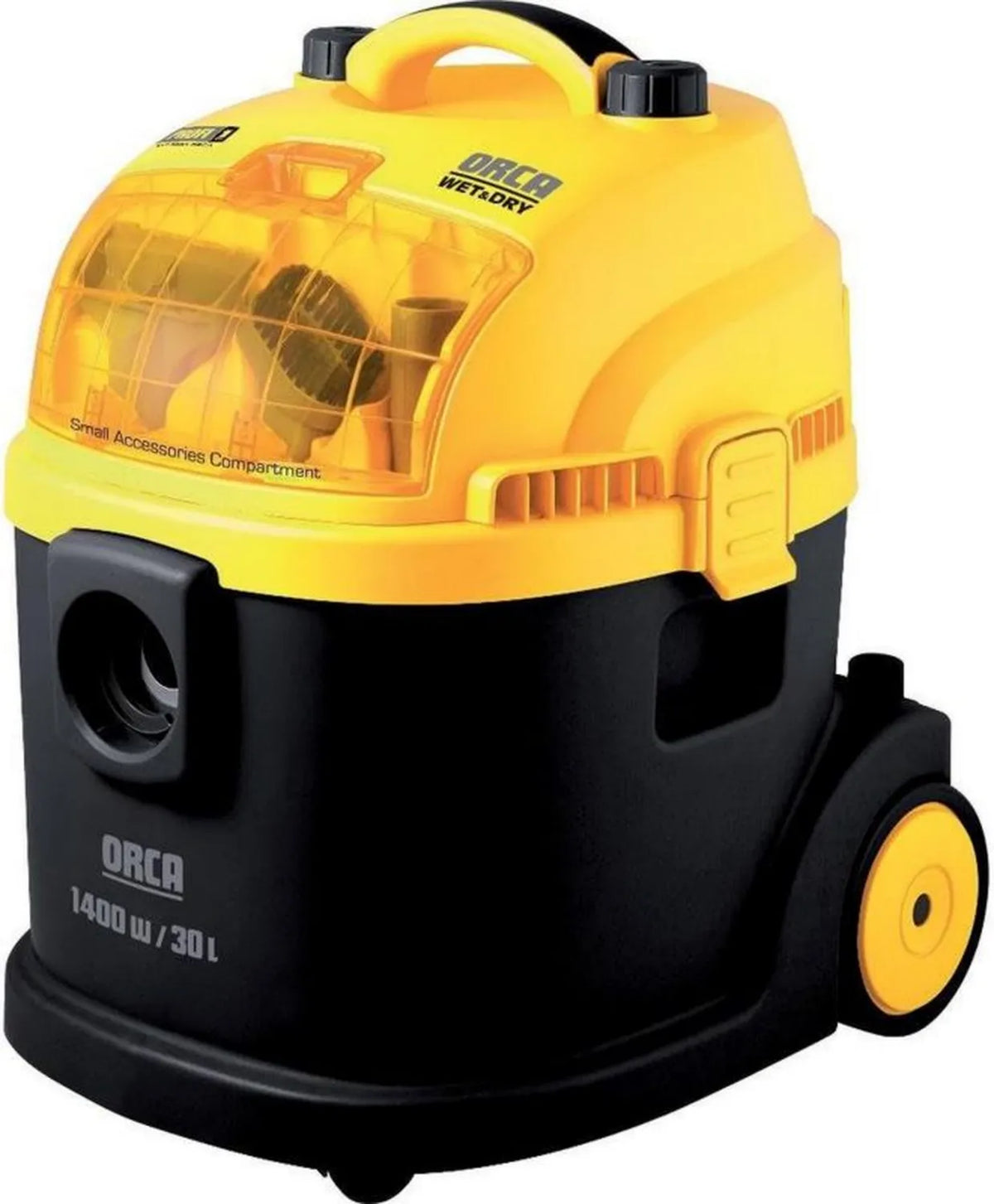 Odkurzacz SENCOR SVC 3001 do czyszczenia na mokro i sucho, 1200 W, z elektroniką sterującą, żółto-czarny