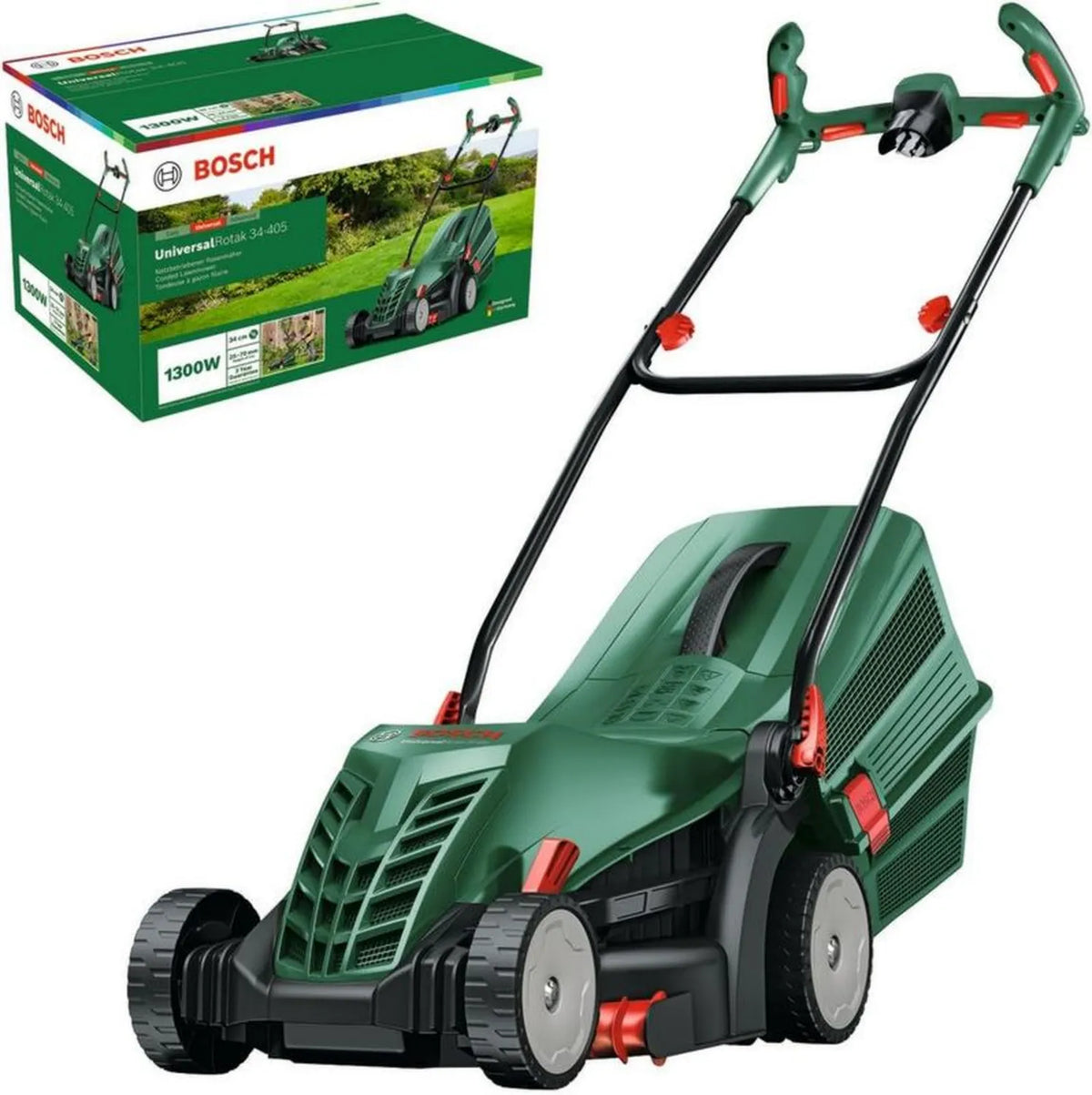 Elektryczna kosiarka Bosch UniversalRotak 34-405, 1300 W, 34 cm