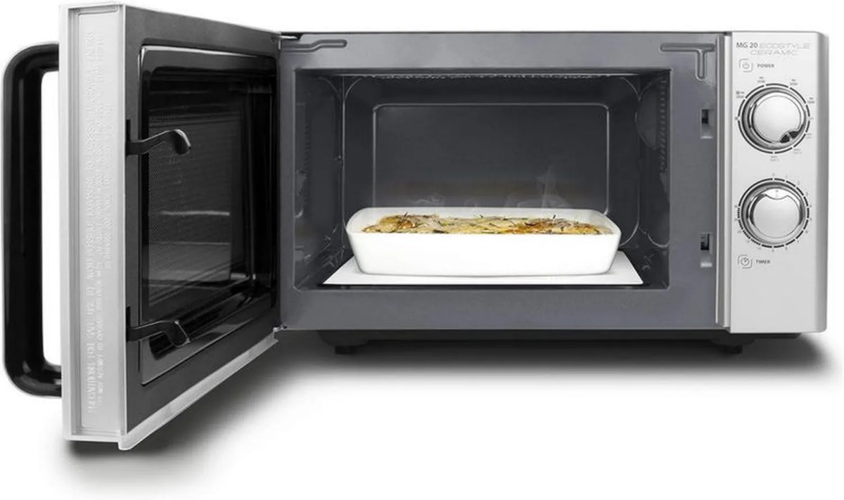 Kuchenka Mikrofalowa Caso MG20 Ecostyle z Grillem, 20L, Srebrno-Czarna