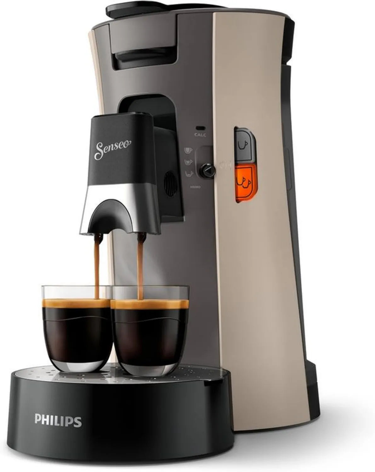 Senseo Ekspres do Kawy na Kapsułki Philips, Plastikowe, 0.1 L, Szary/Beżowy