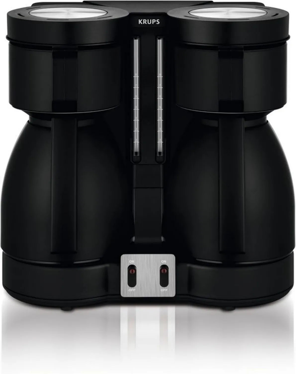 Krups Duothek KT8501 Ekspres Przelewowy, Podwójne Dzbanki Termiczne, Wysoka Izolacja, 2x850W, 2x8 Filiżanek, Czarny