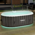 Arebos Spa dmuchane z LED, owalne 190x120 cm, 2-osobowe, 90 dysz, ogrzewanie, 550L, pokrywa w zestawie