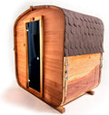 Sauna Ogrodowa QUADRO dla 2-3 osób, sucha i parowa, świerk skandynawski, dach antracytowy