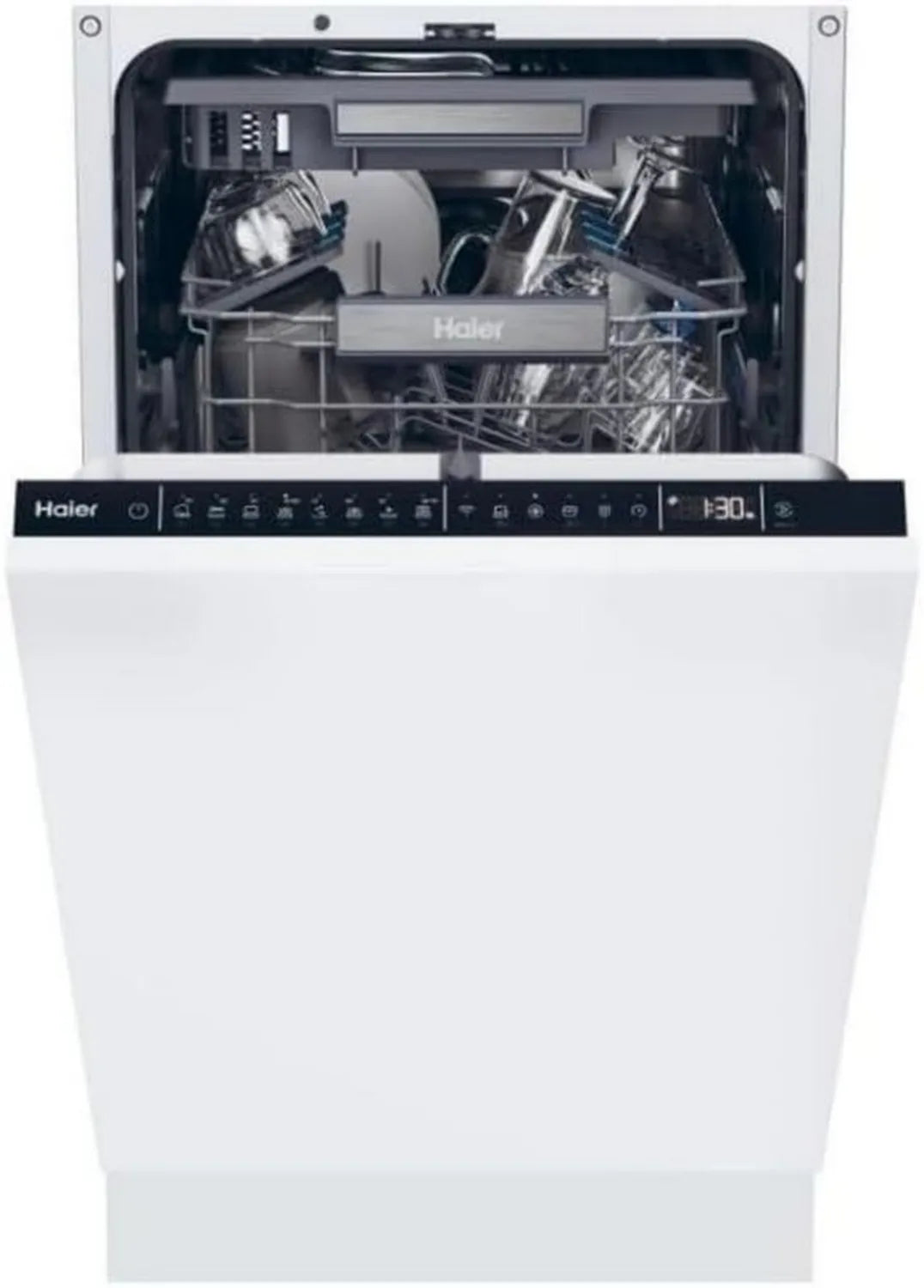 Zmywarka do naczyń Candy Rapidò 45 cm, 10 kompletów, Wi-Fi, 8 programów, silnik BLDC, start opóźniony, biały