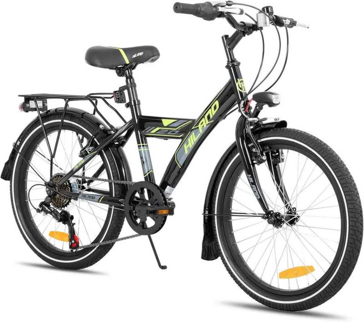 Hiland Rower MTB Dziecięcy 16/18/20 cali z Oświetleniem i Bagażnikiem