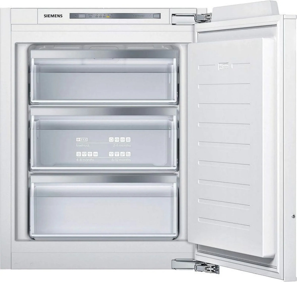 Siemens iQ500 zamrażarka do zabudowy 70 L, klasa C, lowFrost, freshSense, drzwi SoftClosing