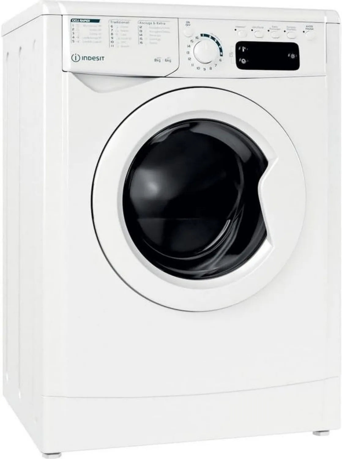 Pralko-suszarka Indesit 8 kg, 1400 obr/min, Klasa D, Biała