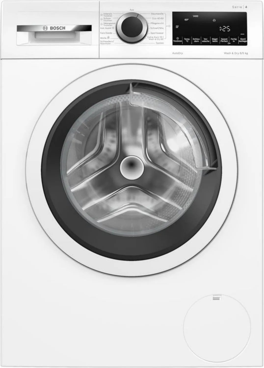 Bosch WNA13470 Seria 4 Pralko-Suszarka 8 kg/5 kg, EcoSilence Drive, 1400 obr./min, Pranie i Suszenie 60 Minut