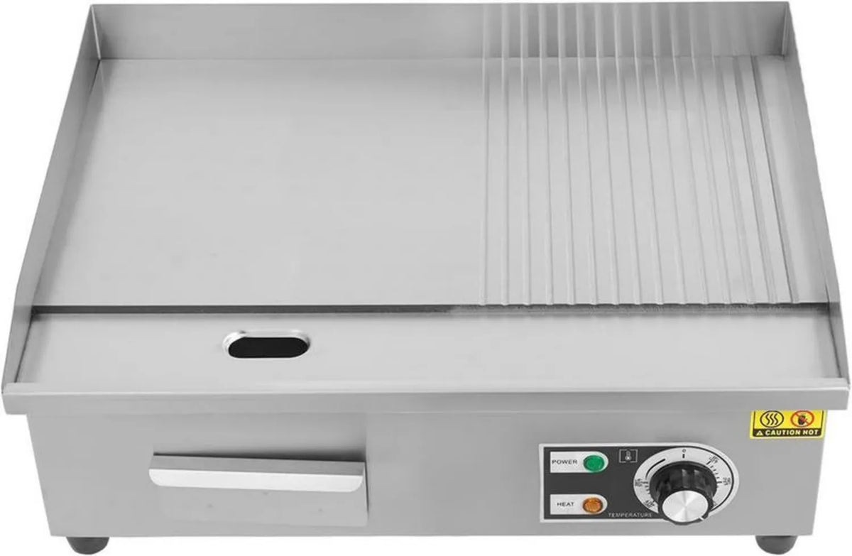 Profesjonalna elektryczna płyta grillowa ze stali nierdzewnej, zakres 50-300°C