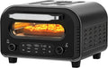 Elektryczny piekarnik do pizzy 32 cm, 450°C, 5 programów, ekran dotykowy, timer 60 min, stal nierdzewna