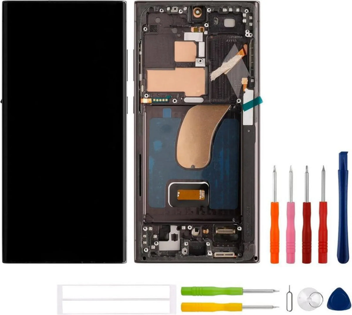Nowy ekran OLED do Galaxy S23 Ultra SM-S918B z zestawem naprawczym i obsługą linii papilarnych