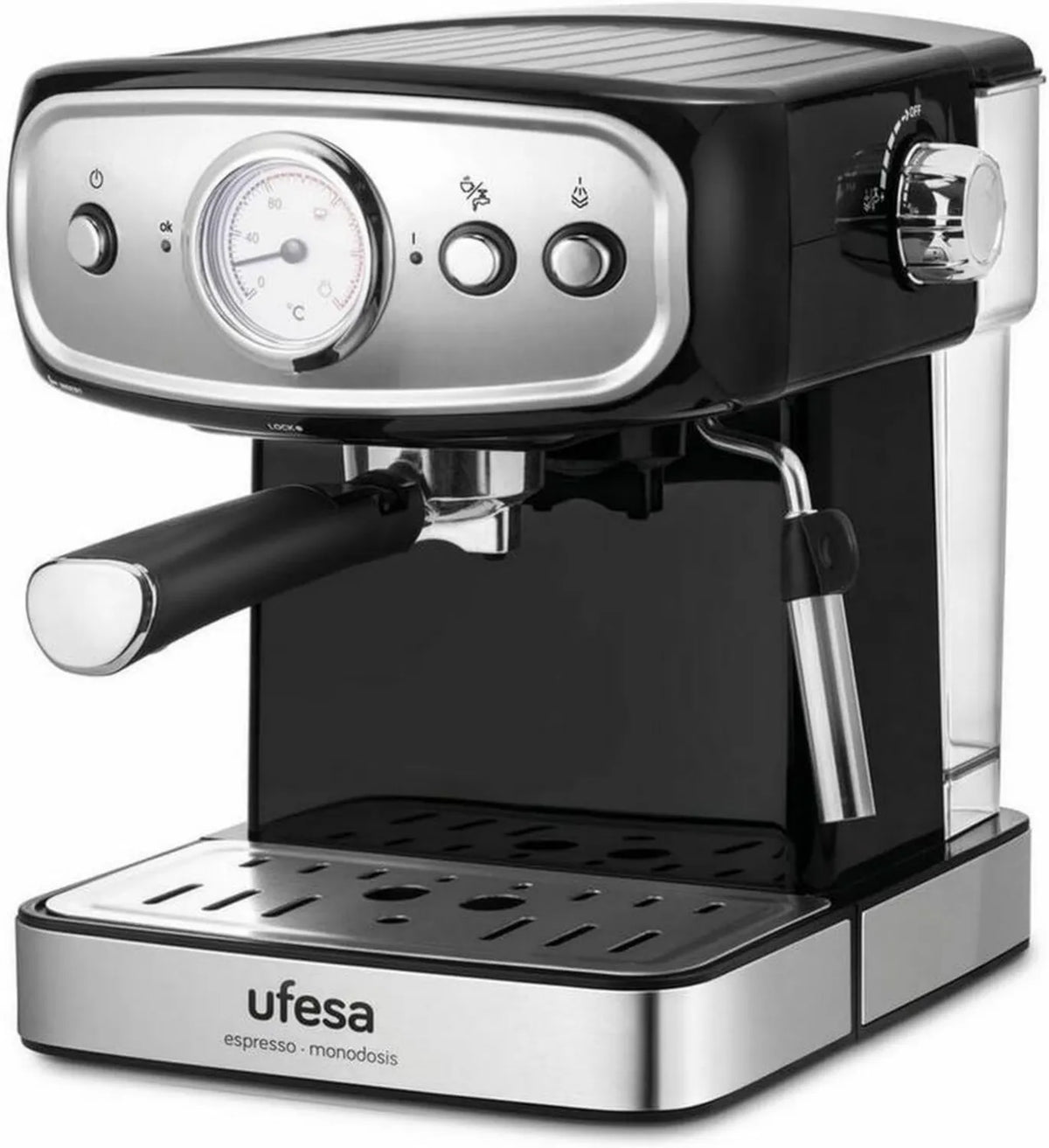 Ekspres do kawy Ufesa Brescia CE7244, 20 bar, kawa mielona i kapsułki, 1,5L, podgrzewanie filiżanek, 850W