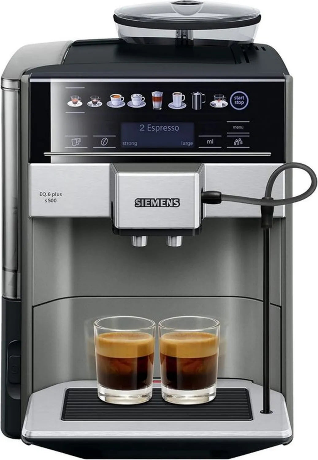 Siemens EQ.6 Plus S500 Ekspres Ciśnieniowy, 1500W, 1.7L, Czarny/Srebrny