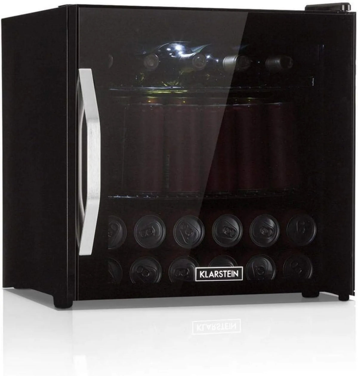 Klarstein Beersafe czarna mini lodówka na napoje z LED, 0-13°C, 47 litrów