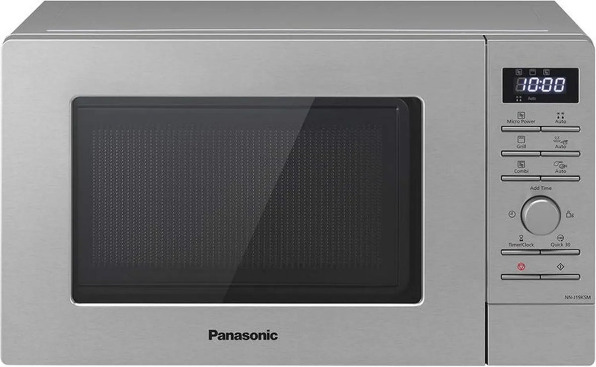 Panasonic Kuchenka Mikrofalowa z Grillem, 9 Programów, 20L, 800W, Stal Nierdzewna