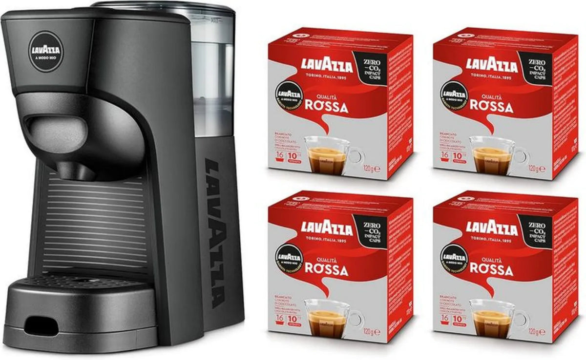 Ekspres do Kawy Lavazza A Modo Mio Tiny Eko Czarny, 64 Kapsułki, 1450 W