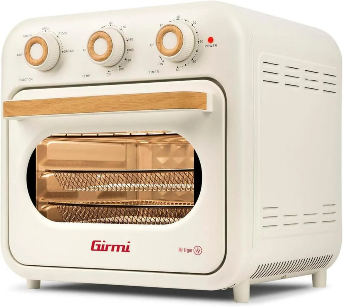Girmi FG29 Frytkownica Beztłuszczowa 1500W 22L 5 Funkcji Oświetlenie Maxi Wentylator Energooszczędność 30% Przepisy i Akcesoria
