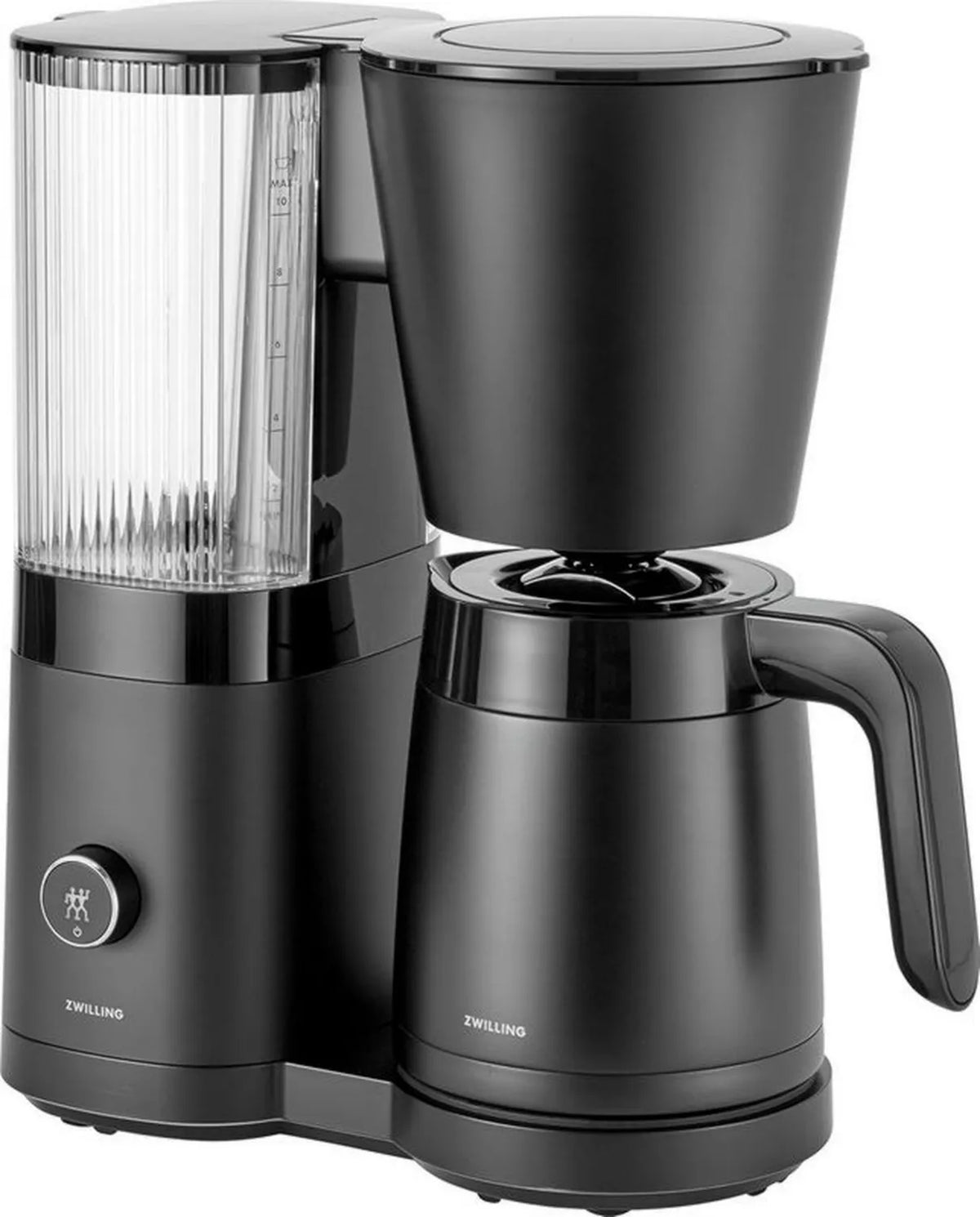 Ekspres do kawy ZWILLING ENFINIGY z termicznym dzbankiem, 1,25 l, automatyczne odkamienianie, 10 filiżanek, czarny