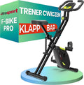 Składany rower treningowy Ultrasport F-Bike Pro do ćwiczeń w domu, 16 poziomów oporu, wygodne siodełko, cicha praca, do 150 kg