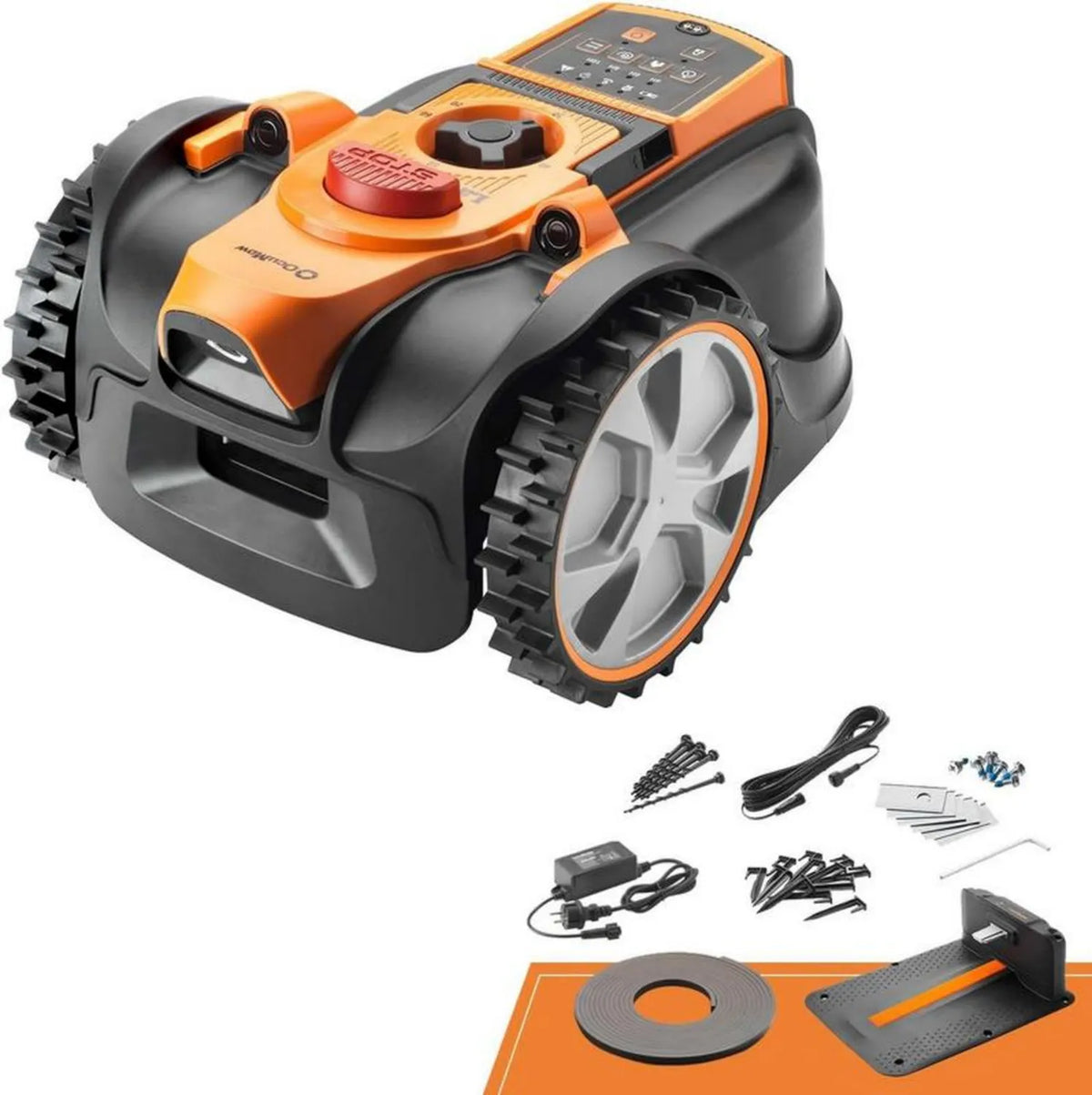 Lawnmaster OcuMow16 Robot Koszący, Bezprzewodowy, 300 m², Unikanie Przeszkód, Nawigacja Optyczna, Automatyczna Stacja Ładująca