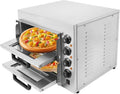 Elektryczny piec do pizzy 3000 W z timerem, stal nierdzewna, temperatura do 350°C, idealny do lokali gastronomicznych