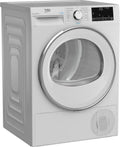 Beko suszarka bębnowa 8 kg, ładowana od przodu, z pompą ciepła, idealna dla alergików, 15 programów, funkcja pary, wyświetlacz wielofunkcyjny, bęben Aquawave, biały