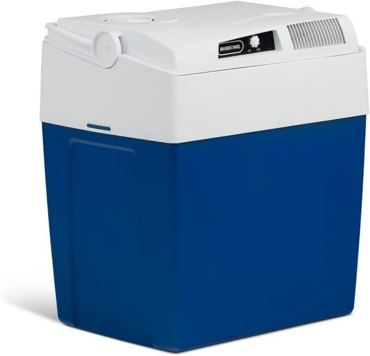 Przenośna lodówka MOBICOOL ME27 26L - 12V/230V - Kemping, samochód, outdoor - Niezawodne chłodzenie - Kolor niebieski